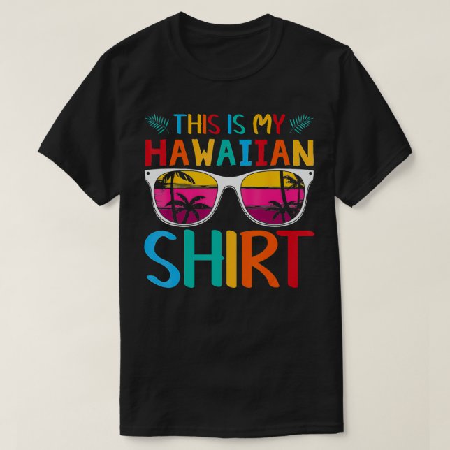 Camiseta Esta es mi gafas de sol de palma hawaiana Aloha Ha (Diseño del anverso)