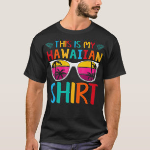 Camiseta Esta es mi gafas de sol de palma hawaiana Aloha Ha