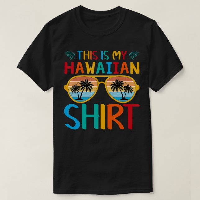 Camiseta Esta es mi gafas de sol de palma hawaiana Aloha Ha (Diseño del anverso)