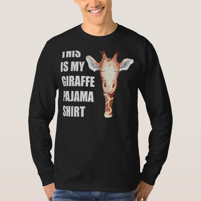 Camiseta Esta Es Mi Giraffe Pajama Funny Bedtime (Anverso)