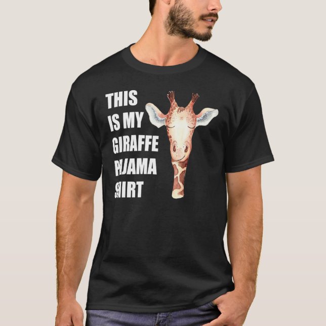 Camiseta Esta Es Mi Giraffe Pajama Funny Bedtime (Anverso)