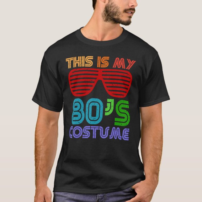 Camiseta ESTA ES MI Halloween de los 80 COSTUME de los 80 (Anverso)