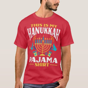 Camiseta Esta Es Mi Hanukkah Pajamakah Hanukkah Menorah Lig