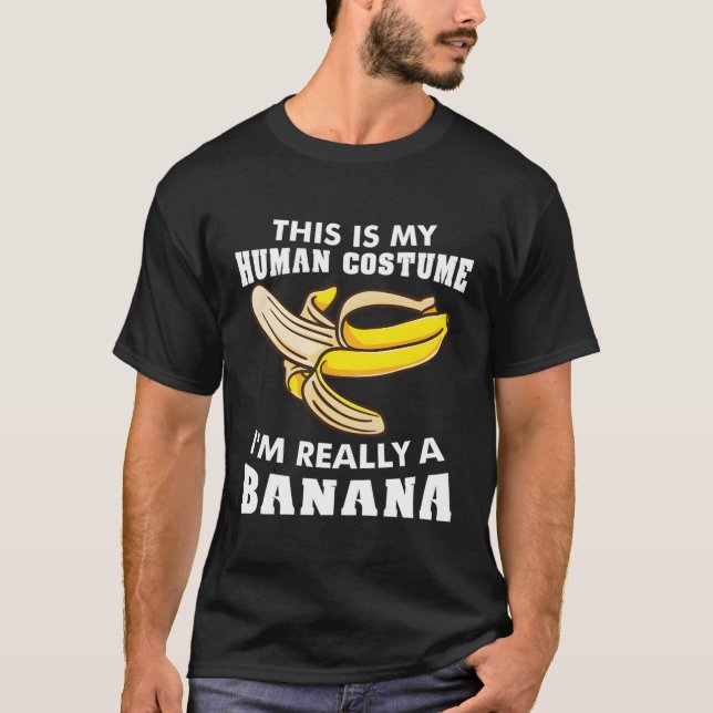 Camiseta Esta Es Mi Hu. Soy Realmente Una Banana Halloween (Anverso)