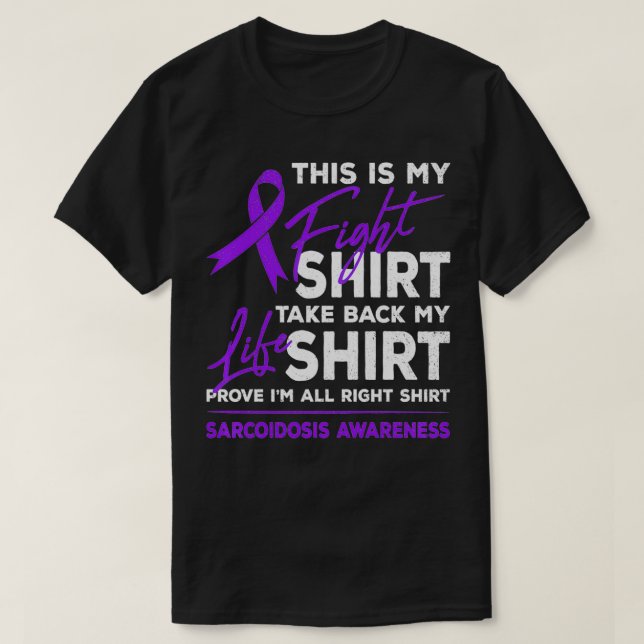 Camiseta Esta Es Mi Lucha Concienciación Sobre Sarcoidosis  (Diseño del anverso)