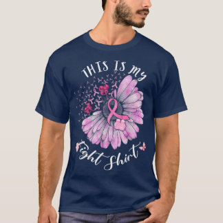 Camiseta Esta es mi lucha contra el cáncer de mama Cinta ro