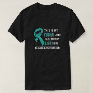 Camiseta Esta es mi lucha contra el cáncer de ovario