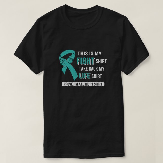 Camiseta Esta es mi lucha contra el cáncer de ovario (Diseño del anverso)