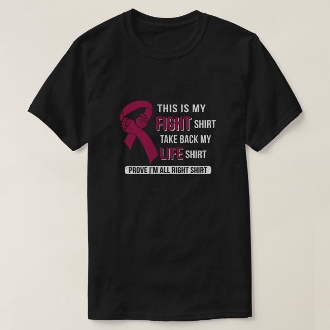 Camiseta Esta Es Mi Lucha Por La Conciencia Del Mieloma Múl (Diseño del anverso)
