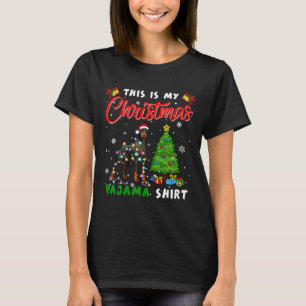 Camiseta Esta es mi Navidad Pajama Doberman 109