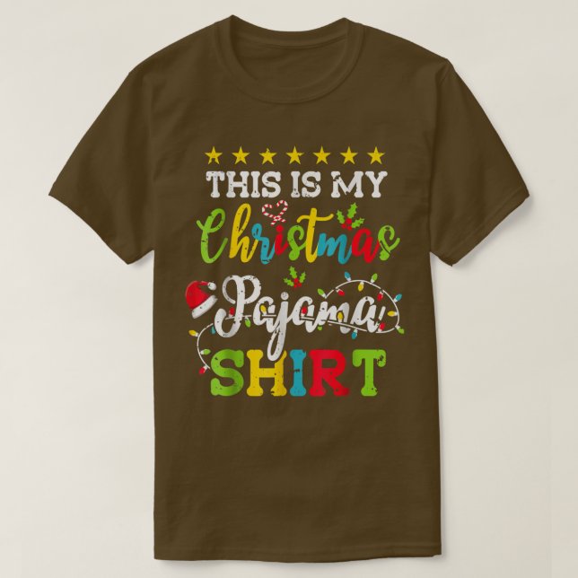 Camiseta Esta es mi Navidad Pajama Funny Xmas Lights (Diseño del anverso)