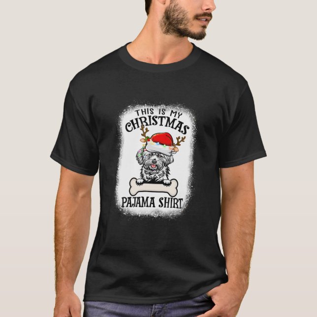 Camiseta Esta Es Mi Navidad Pajama Lhasa Apso Dog Light X (Anverso)