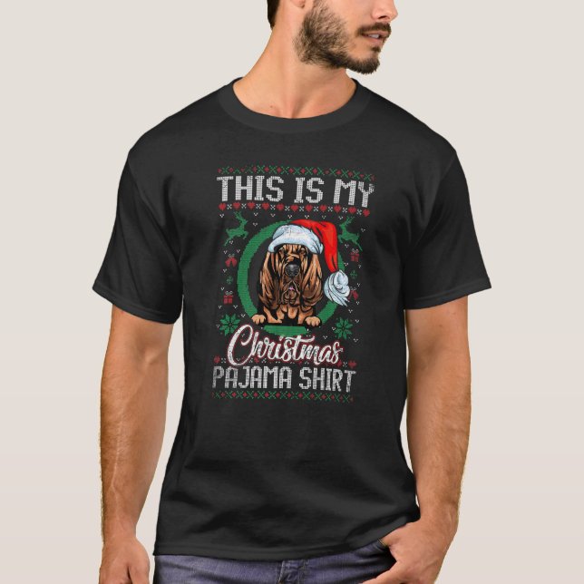 Camiseta Esta es mi Navidad Pajama Santa Bernese Mountai (Anverso)