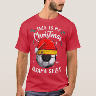 Camiseta Esta es mi Navidad Pajama Santa Hat España Soccer
