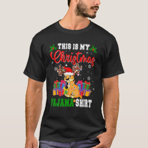 Camiseta Esta es mi Navidad Pajama Santa Reindeer Cougar