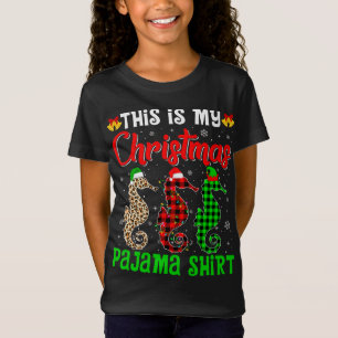 Camiseta Esta es mi Navidad Pajama Seahorse Lover Santa H