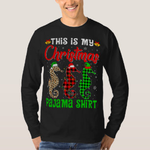 Camiseta Esta es mi Navidad Pajama Seahorse Lover Santa H
