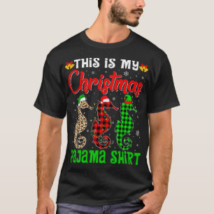 Camiseta Esta es mi Navidad Pajama Seahorse Lover Santa H
