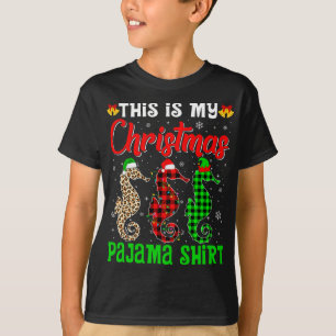 Camiseta Esta es mi Navidad Pajama Seahorse Lover Santa H