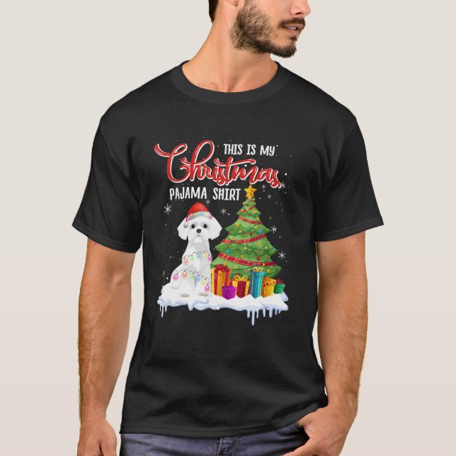 Camiseta Esta es mi Navidad Pajama Westie Xmas Hombres Muje (Anverso)
