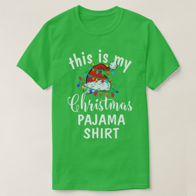 Camiseta Esta es mi Navidad Pajama Xmas Lights Funny Hol (Diseño del anverso)