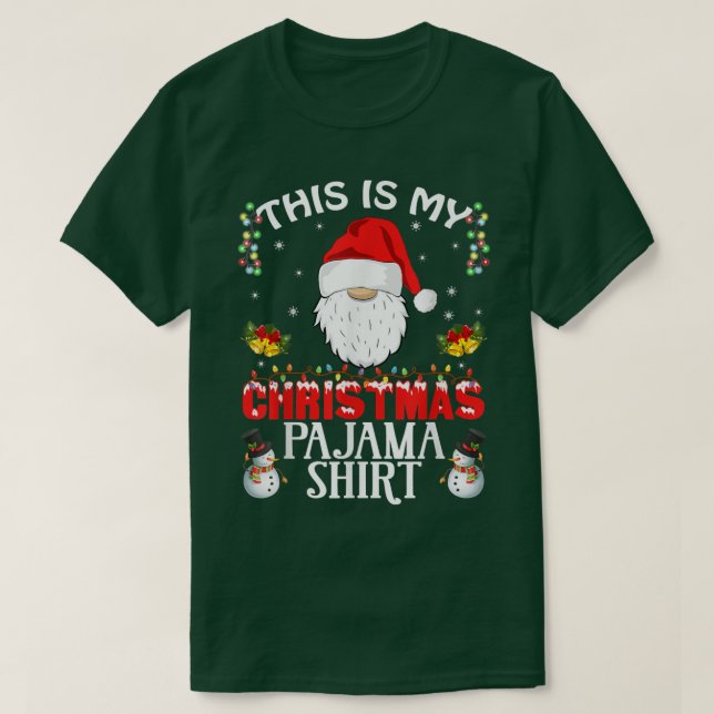 Camiseta Esta es mi Navidad Pajama Xmas Luces Graciosas (Diseño del anverso)