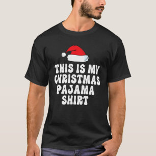 Camiseta Esta Es Mi Navidad Pijama Santa Sombrero Divertida