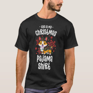 Camiseta Esta Es Mi Navidad Pijama Tricolor Corgi Pjs Xm