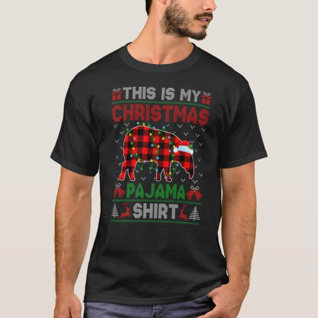 Camiseta Esta es mi Navidad Tapir Pajama Xmas Lights (Anverso)