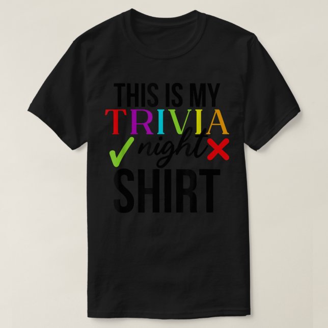 Camiseta Esta es mi Noche de Trivia (Diseño del anverso)