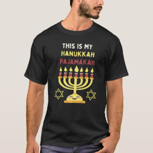 Camiseta Esta Es Mi Pajamakah De Hanukkah Menorah Judía Cha