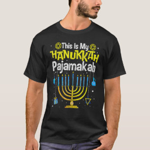 Camiseta Esta Es Mi Pajamakah Menorah Hanukkah Pijamas Cha