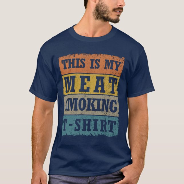 Camiseta Esta Es Mi Parrilla De Tabaquismo De Carne Retro B (Anverso)