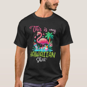 Camiseta Esta es mi parte de traje de luau tropical hawaian