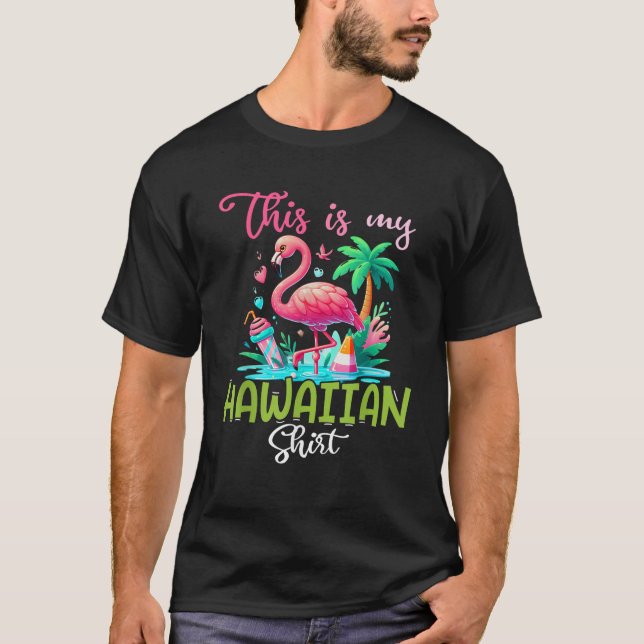 Camiseta Esta es mi parte de traje de luau tropical hawaian (Anverso)