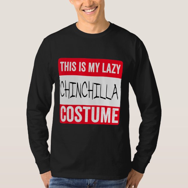 Camiseta Esta es mi perezosa Chinchilla disstume Halloween (Anverso)