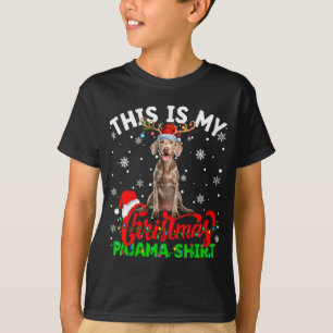 Camiseta Esta Es Mi Perro Weimaraner Pijama De Navidad Feo