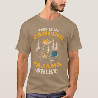 Camiseta Esta Es Mi Pijama De Camping Retro Divertido Campi