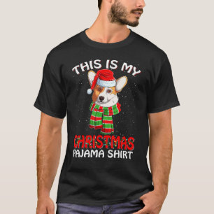 Camiseta Esta Es Mi Pijama De Navidad Corgi Perro Sombrero 
