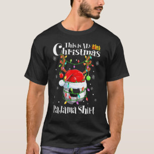 Camiseta Esta Es Mi Pijama De Navidad  Fútbol Luces De Navi