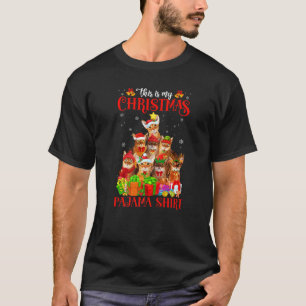Camiseta Esta Es Mi Pijama De Navidad Gato Abisinio Navidad