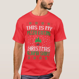 Camiseta Esta es mi pizza comiendo Navidades Pajama Shirt F