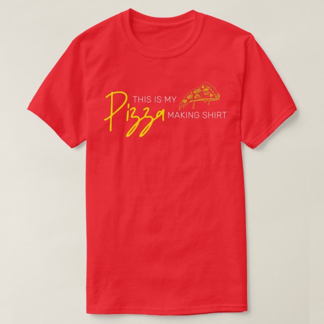 Camiseta Esta Es Mi Pizza Haciendo Premium A Shirza Pizza M (Diseño del anverso)