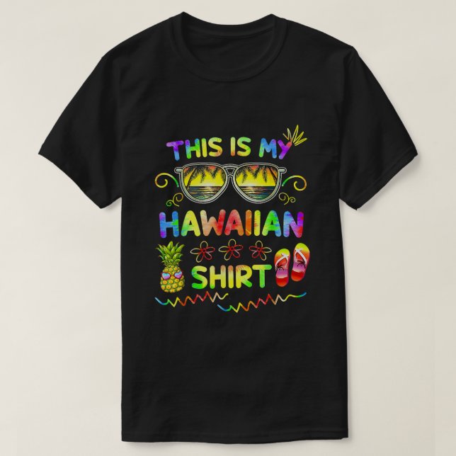 Camiseta Esta Es Mi Playa Hawaii De Camisas Luau Aloha Hawa (Diseño del anverso)