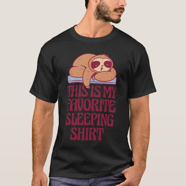 Camiseta Esta Es Mi Sleeping Sloth Napping Favorito (Anverso)