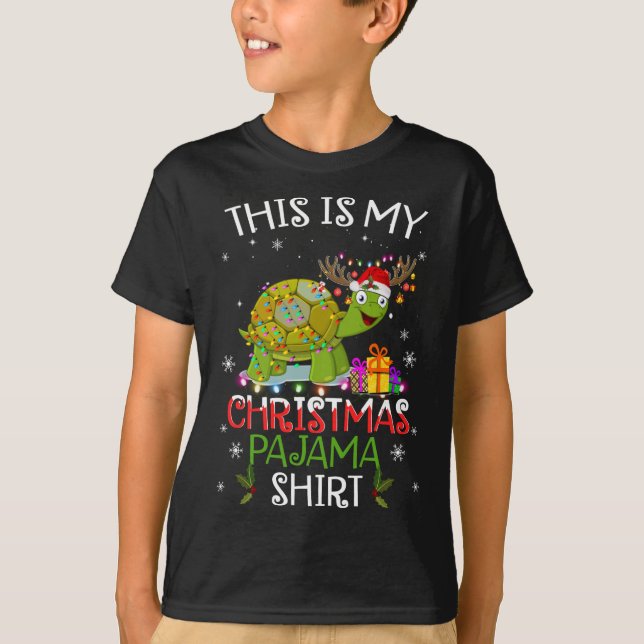 Camiseta Esta es mi tortuga de Navidades divertidos de Paja (Anverso)