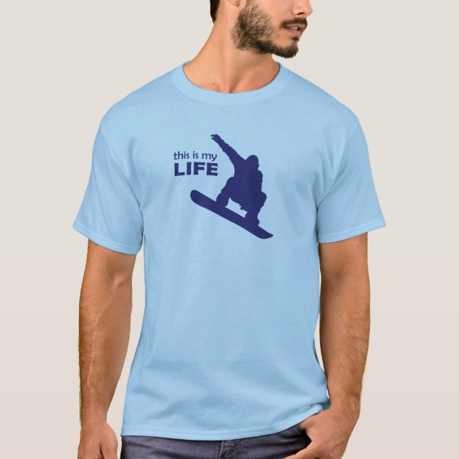 Camiseta Esta es mi vida (Snowboarding) (Anverso)