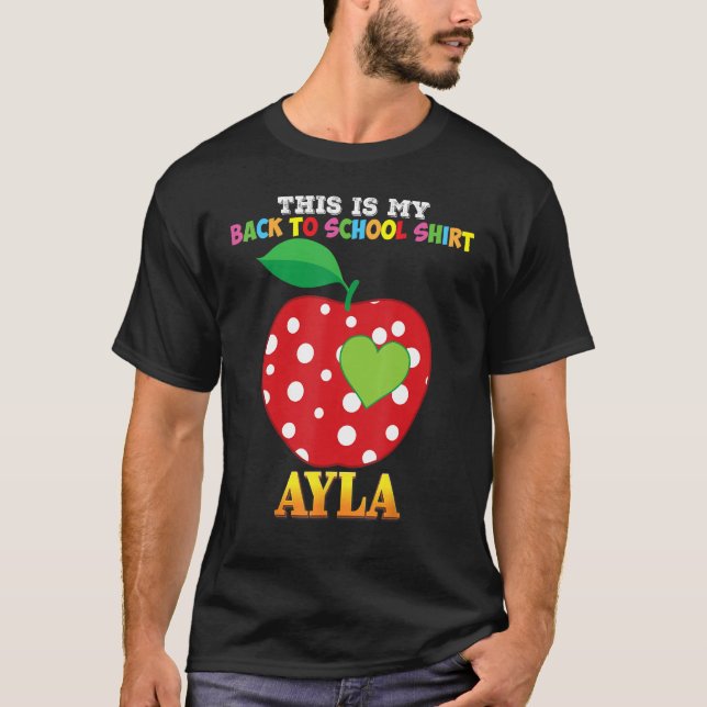 Camiseta Esta Es Mi Vuelta A La Escuela Ayla Chica Amar Pri (Anverso)