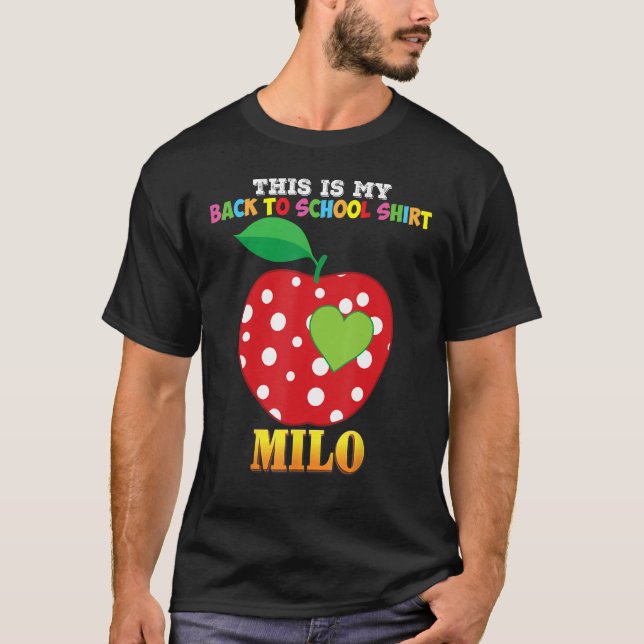 Camiseta Esta Es Mi Vuelta A La Escuela Milo Love Boy First (Anverso)