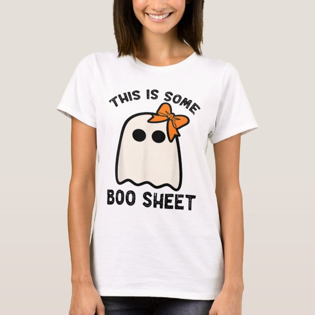 Camiseta Esta Es Una Hoja De Boo Fantasma Halloween (Anverso)